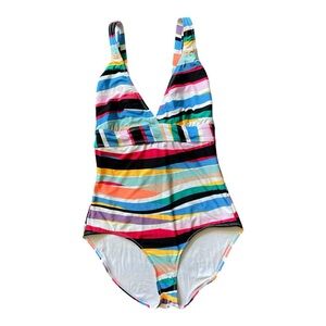 #193, Anne Cole women’s striped one piece swimsuit, size 10